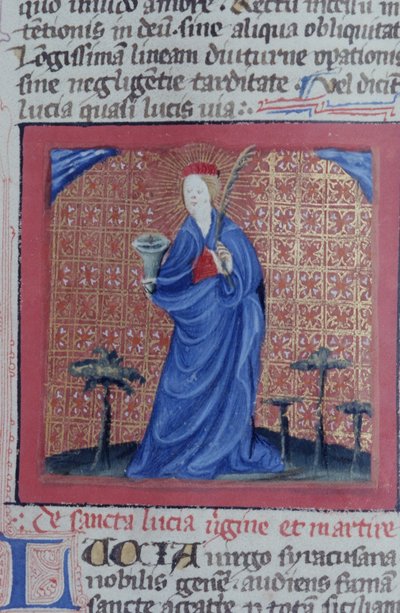 Pagina dal Legenda Aurea, Bruges, c.1400-10 da Flemish School