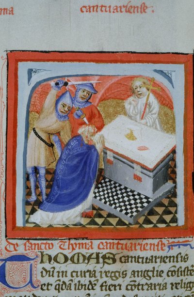 Pagina dal Legenda Aurea, Bruges, c.1400-10 da Flemish School