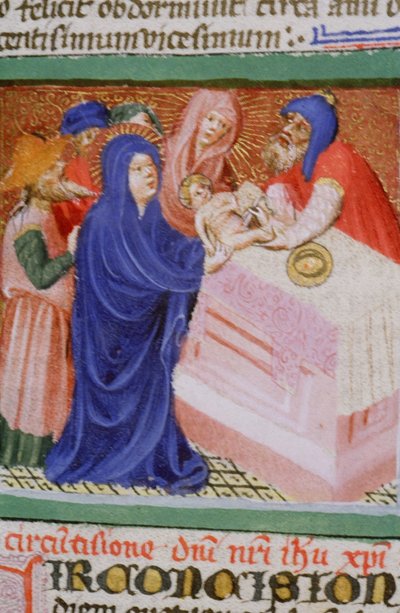 Pagina dal Legenda Aurea, Bruges, c.1400-10 da Flemish School