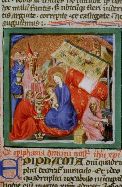 Pagina dal Legenda Aurea, Bruges, c.1400-10 da Flemish School