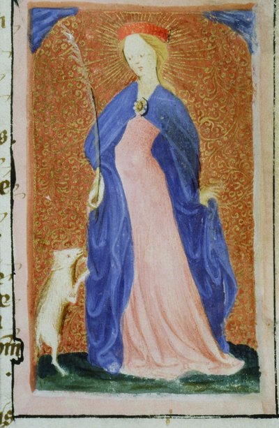 Pagina dal Legenda Aurea, Bruges, c.1400-10 da Flemish School
