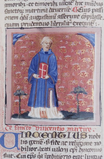 Pagina dal Legenda Aurea, Bruges, c.1400-10 da Flemish School