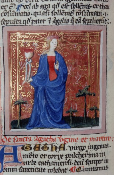 Pagina dal Legenda Aurea, Bruges, c.1400-10 da Flemish School