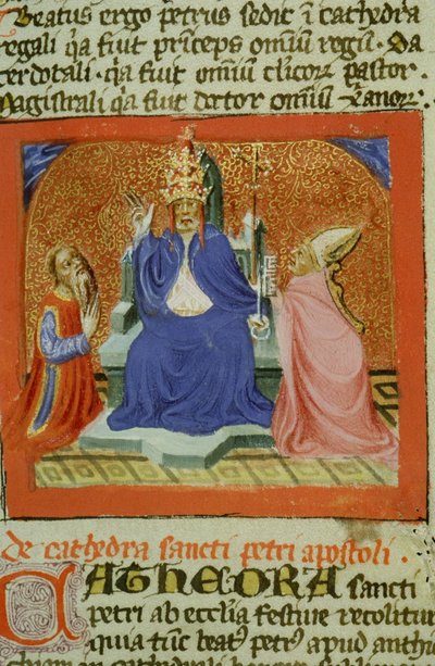 Pagina dal Legenda Aurea, Bruges, c.1400-10 da Flemish School