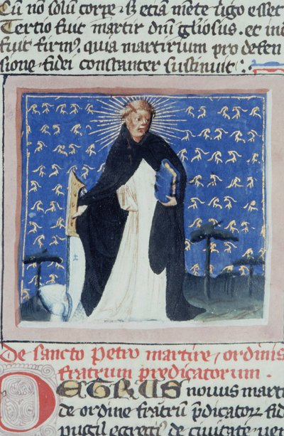 Pagina dal Legenda Aurea, Bruges, c.1400-10 da Flemish School