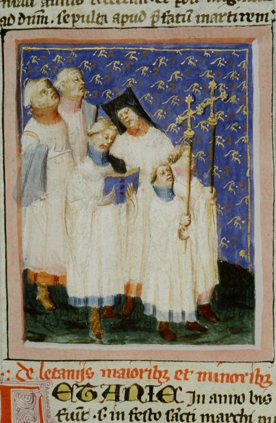 Pagina dal Legenda Aurea, Bruges, c.1400-10 da Flemish School