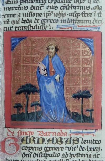 Pagina dal Legenda Aurea, Bruges, c.1400-10 da Flemish School