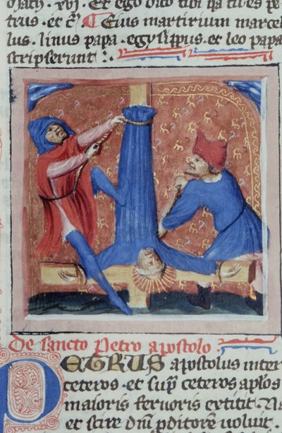 Pagina dal Legenda Aurea, Bruges, c.1400-10 da Flemish School