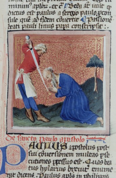 Pagina dal Legenda Aurea, Bruges, c.1400-10 da Flemish School