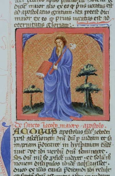 Pagina dal Legenda Aurea, Bruges, c.1400-10 da Flemish School