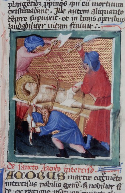 Pagina dalla Legenda Aurea, Bruges, c.1400-10 da Flemish School