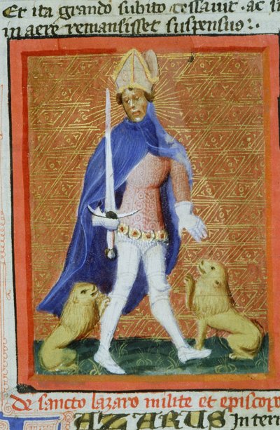 Pagina dalla Legenda Aurea, Bruges, c.1400-10 da Flemish School