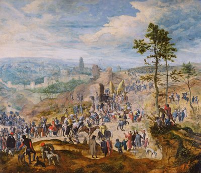 Sulla strada per il Calvario da Flemish School