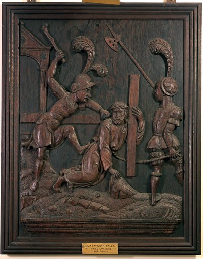 Il Nostro Salvatore Cade mentre Porta la Croce, dalla cappella, c.1520 da Flemish School