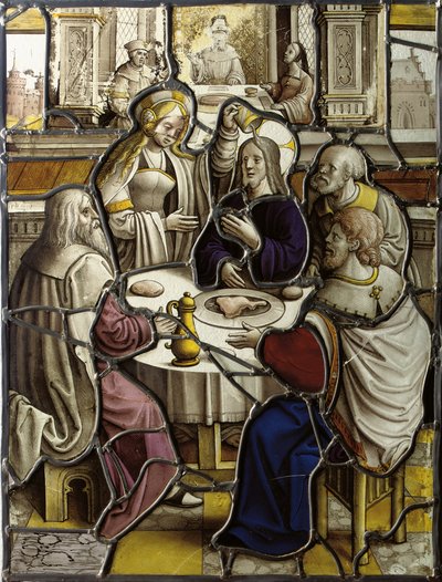 Pannello, probabilmente raffigurante Cristo a cena con Simone il Fariseo da Flemish School