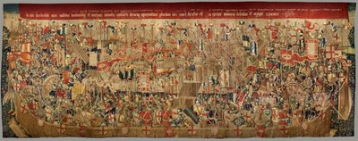 Museo Parrocchiale di Arazzi di Pastrana. Arazzo fiammingo. Assedio di Arcila. Serie Conquiste del re Alfonso I del Portogallo. Tournai. da Flemish School