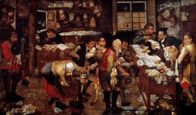 Scena del Monte di Pietà da Flemish School