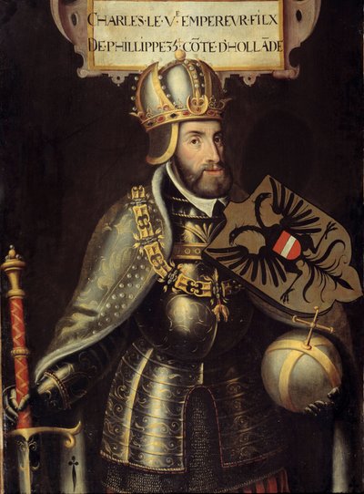 Ritratto a figura intera di Carlo V da Flemish School