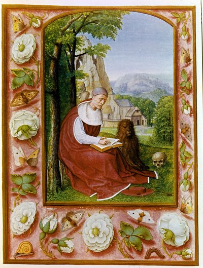 Ritratto di San Girolamo. Breviario Grimani datato 1490 - 1510 della Biblioteca Marciana, Venezia da Flemish School