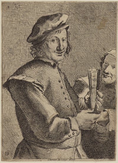 Ritratto di un giovane sorridente da Flemish School
