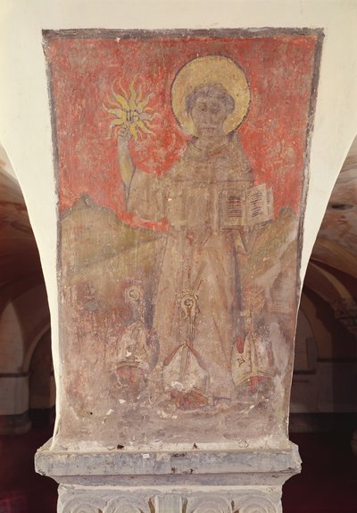 San Bernardino da Siena, affresco dalla cripta da Flemish School