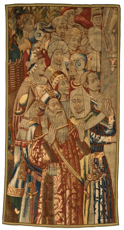 Arazzo, Un Raduno Ebraico, realizzato nelle Fiandre, Belgio, possibilmente metà XV secolo da Flemish School