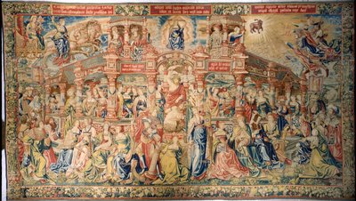 Arazzo raffigurante la Prudenza che arriva alla Corte della Saggezza Divina, da Bruxelles da Flemish School