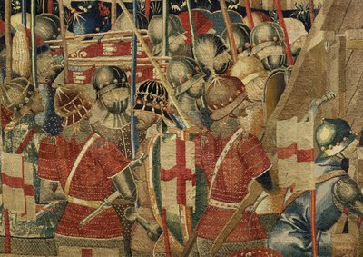 Arazzo che mostra le conquiste del re Alfonso V del Portogallo, Tournai (dettaglio) da Flemish School