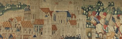 Arazzo che mostra le conquiste del re Alfonso V del Portogallo, Tournai (dettaglio) da Flemish School