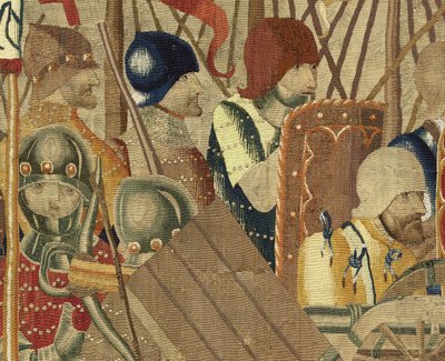 Arazzo che mostra le conquiste del re Alfonso V del Portogallo, Tournai (dettaglio) da Flemish School