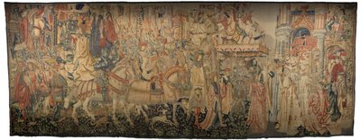 Arazzo che mostra le conquiste del re Alfonso V del Portogallo, Tournai (dettaglio) da Flemish School
