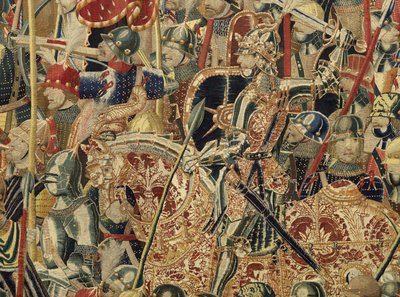 Arazzo che mostra le conquiste del re Alfonso V del Portogallo, Tournai (dettaglio) da Flemish School