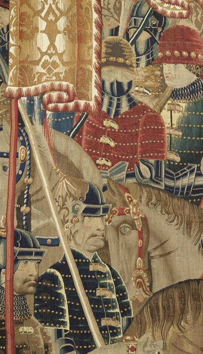 Arazzo che mostra le conquiste del re Alfonso V del Portogallo, Tournai (dettaglio) da Flemish School