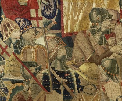 Arazzo che mostra le conquiste del re Alfonso V del Portogallo, Tournai (dettaglio) da Flemish School