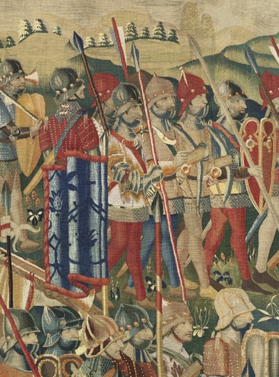 Arazzo che mostra le Conquiste del re Alfonso V del Portogallo (Conquistas de Alfonso V de Portugal), Tournai (dettaglio) da Flemish School