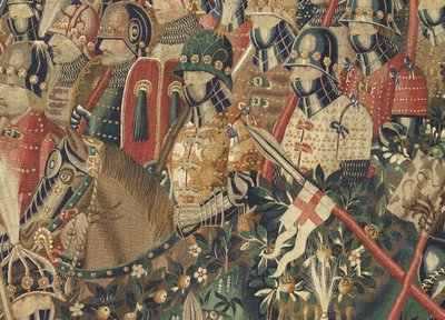 Arazzo che mostra le conquiste del re Alfonso V del Portogallo, Tournai (dettaglio) da Flemish School