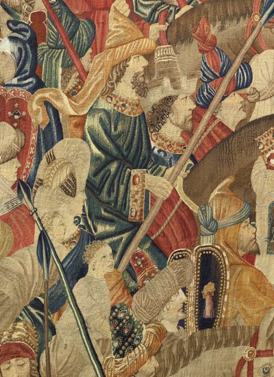 Arazzo che mostra le conquiste del re Alfonso V del Portogallo, Tournai (dettaglio) da Flemish School
