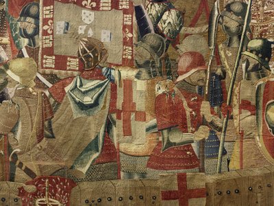 Arazzo che mostra le conquiste del re Alfonso V del Portogallo, Tournai (dettaglio) da Flemish School