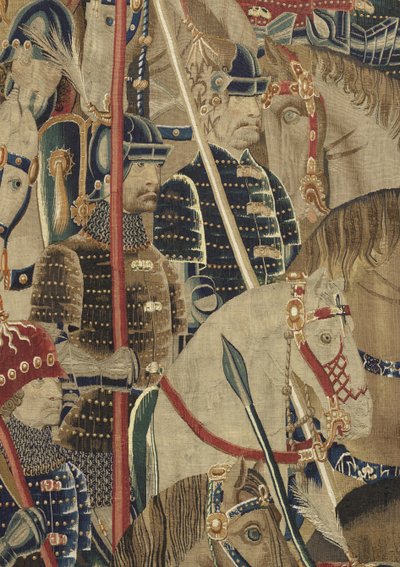 Arazzo che mostra le conquiste del re Alfonso V del Portogallo, Tournai (dettaglio) da Flemish School