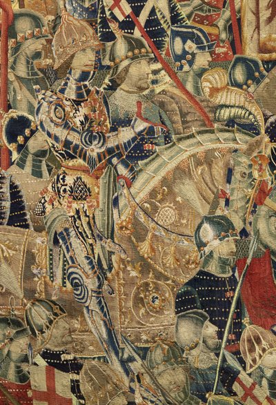 Arazzo che mostra le conquiste del re Alfonso V del Portogallo, Tournai (dettaglio) da Flemish School