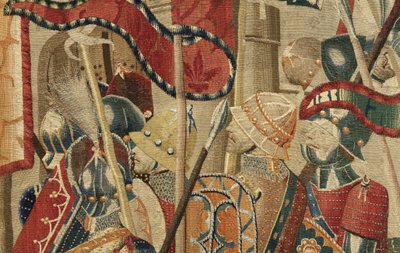 Arazzo che mostra le Conquiste del re Alfonso V del Portogallo (Conquistas de Alfonso V de Portugal), Tournai (dettaglio) da Flemish School