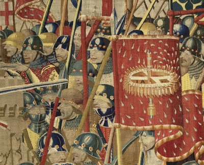 Arazzo che mostra le Conquiste del re Alfonso V del Portogallo (Conquistas de Alfonso V de Portugal), Tournai (dettaglio) da Flemish School