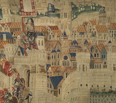 Arazzo che mostra le conquiste del re Alfonso V del Portogallo da Flemish School