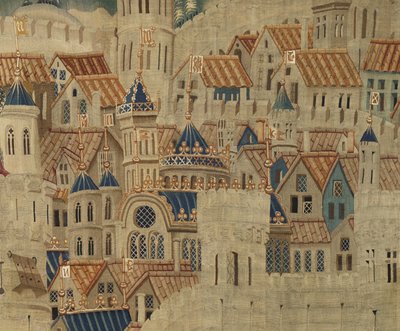 Arazzo che mostra le conquiste del re Alfonso V del Portogallo da Flemish School