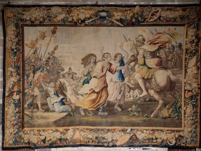 La cattedrale di Santa María de Sigüenza. Collezione della cattedrale. Arazzo fiammingo. La storia di Roma (?). Firmato: “BB D EGGERMANS. Ian Le Clerc, D Eggermans”. Bruxelles. Inizio XVII secolo da Flemish School