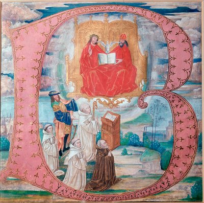 La Santissima Trinità, lettera iniziale B da Flemish School
