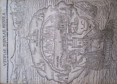 Pagina del titolo di Utopia di Thomas More, Leuven 1516 da Flemish School