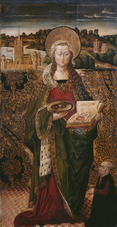 Trittico, Santa Lucia, pannello sinistro da Flemish School