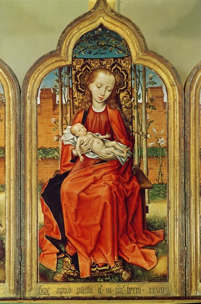 Trittico di Jean de Witte, pannello centrale: Vergine con Bambino, 1473 da Flemish School