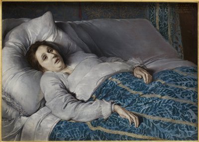 Giovane donna sul letto di morte da Flemish School